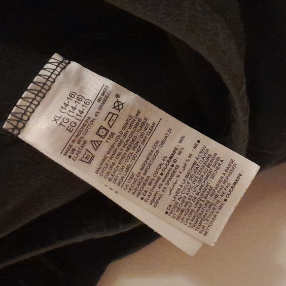 Girls Dark Grey Leggings size 14-16 - Picture 3 of 3